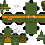 Blog Paper Toy Papertoys Cubeecraft Tortues Ninja Michelangelo Template 150x150, Quatregeek