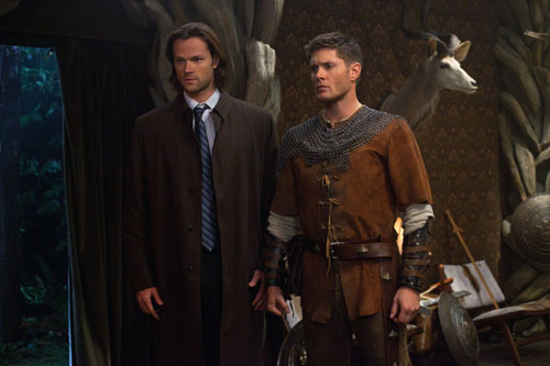 Supernatural -- "LARP and the Real Girl" -- Image SN811b_0434 -- Pictured (L-R): Jared Padalecki as Sam, Jensen Ackles as Dean -- Credit: Liane Hentscher/The CW -- © 2012 The CW Network. All Rights Reserved