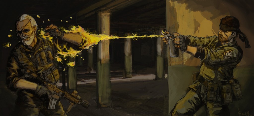 solid_snake_vs_big_boss_mg2_by_solidsnake78902-d3gax2l