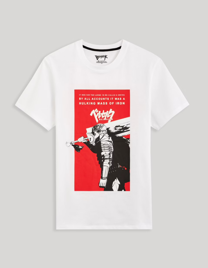 Berserk T shirt Blanc Face Berserk T shirt Blanc Face