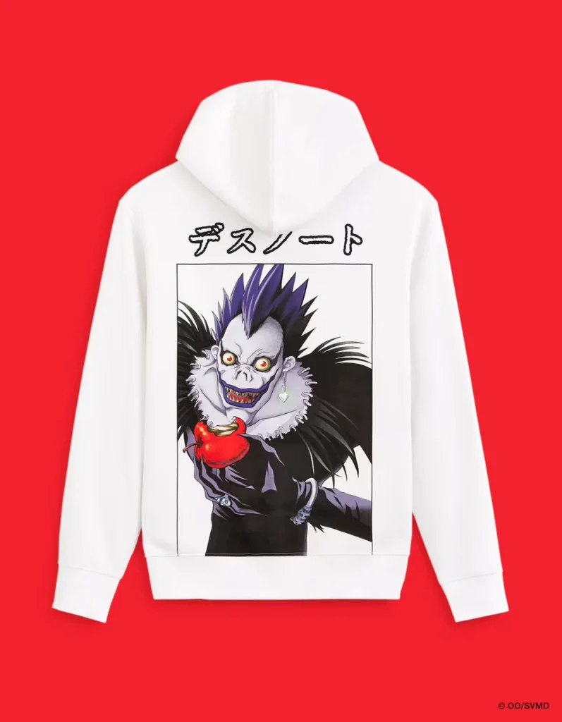 Death Note Sweat Blanc Weared Recto Death Note Sweat Blanc Weared Recto