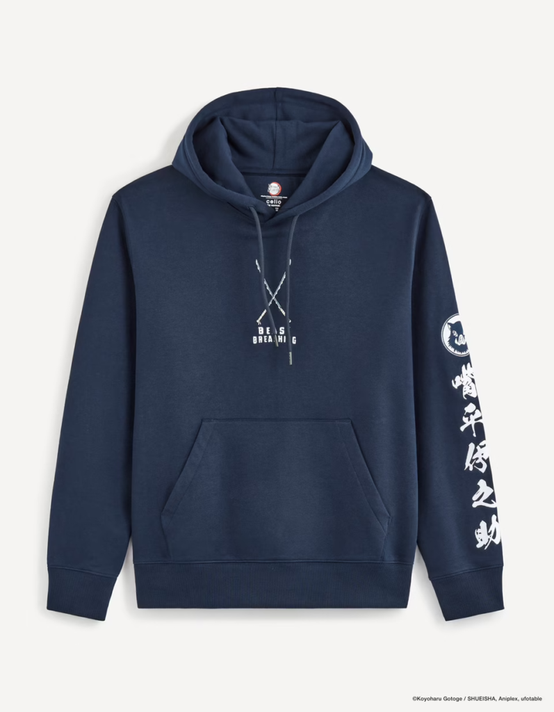Demon Slayer Kimetsu No Yaiba Sweatshirt Marine Face Demon Slayer Kimetsu No Yaiba Sweatshirt Marine Face