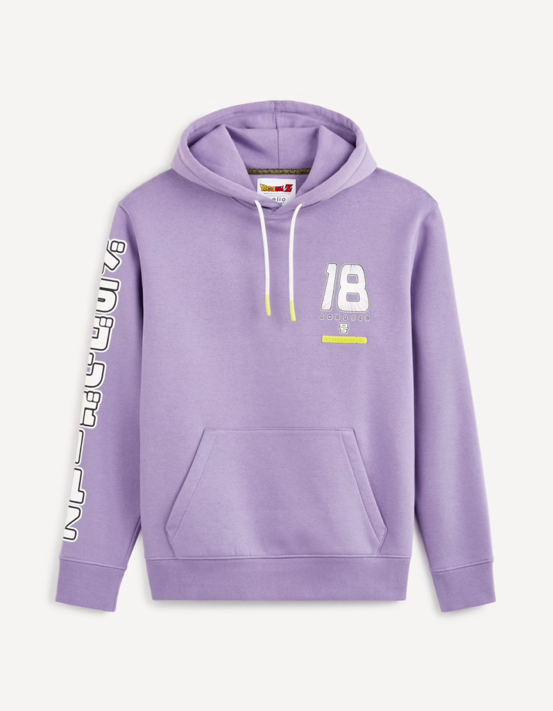 Dragon Ball Z Sweat Violet C18 Face Dragon Ball Z Sweat Violet C18 Face