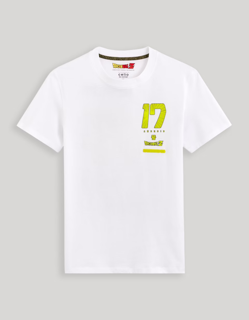 Dragon Ball Z T Shirt Blanc C17 Face Dragon Ball Z T Shirt Blanc C17 Face