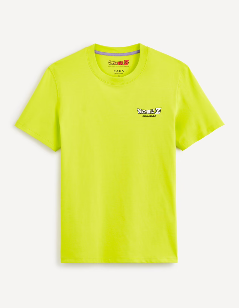 Dragon Ball Z T shirt Jaune Vegeta Face Dragon Ball Z T shirt Jaune Vegeta Face
