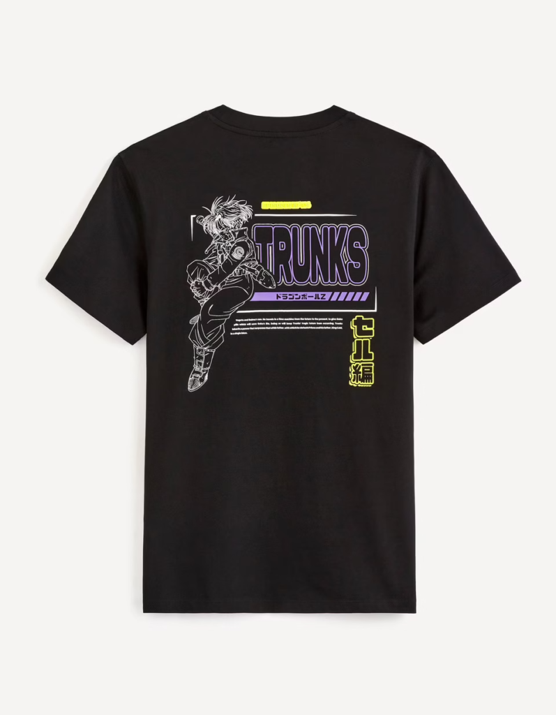 Dragon Ball Z T shirt Noir Trunks Face Dragon Ball Z T shirt Noir Trunks Face