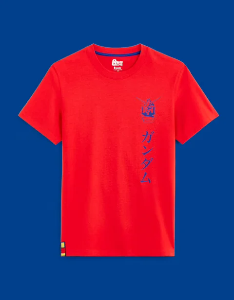 Gundam T shirt Rouge Weared Face Gundam T shirt Rouge Weared Face