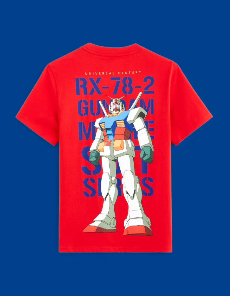Gundam T shirt Rouge Weared Recto Gundam T shirt Rouge Weared Recto