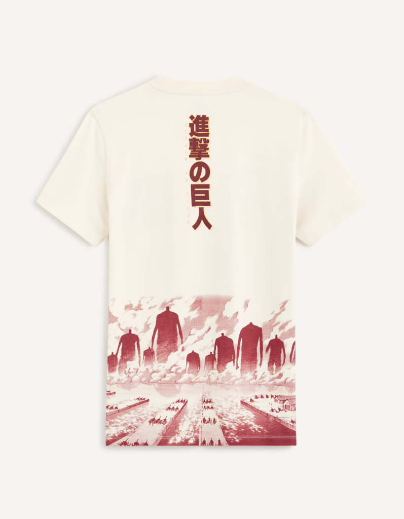 L'Attaque des Titans T shirt Blanc Recto L'Attaque des Titans T shirt Blanc Recto