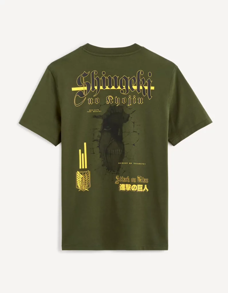 L'Attaque des Titans T shirt Vert Recto L'Attaque des Titans T shirt Vert Recto