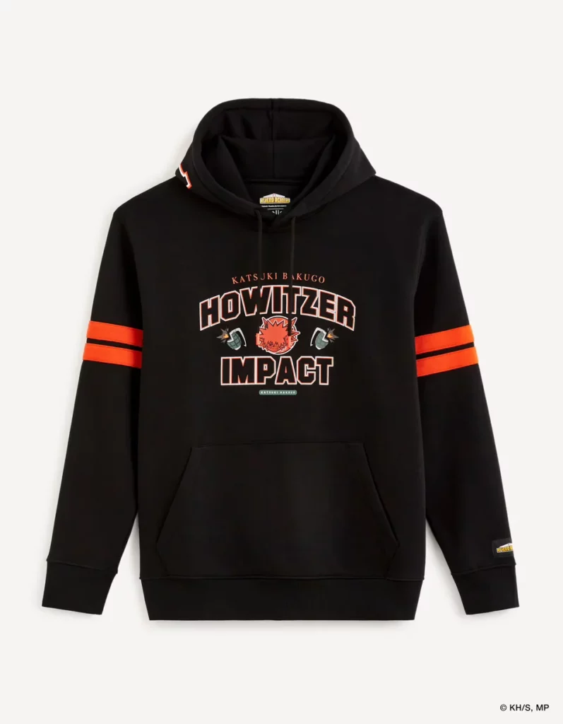 My Hero Academia Sweat Capuche Noir Face My Hero Academia Sweat Capuche Noir Face