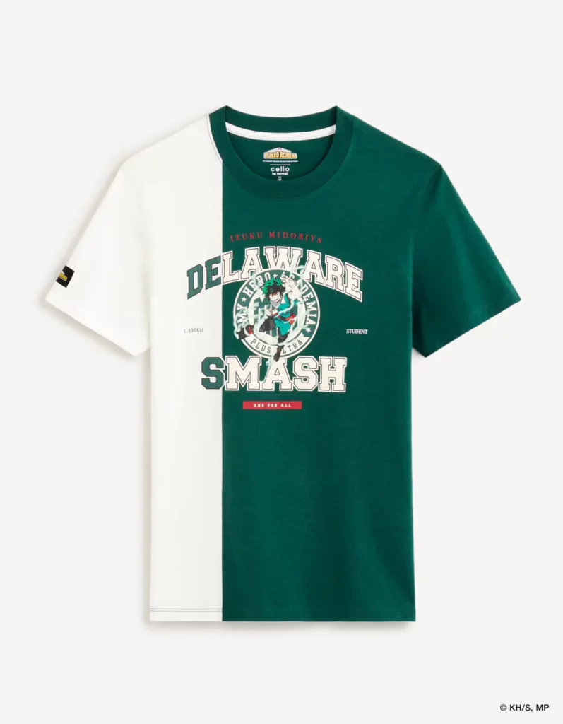 My Hero Academia T shirt Vert Face My Hero Academia T shirt Vert Face