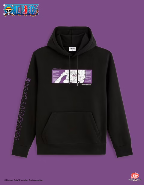 One Piece Sweat Noir Weared Face One Piece Sweat Noir Weared Face