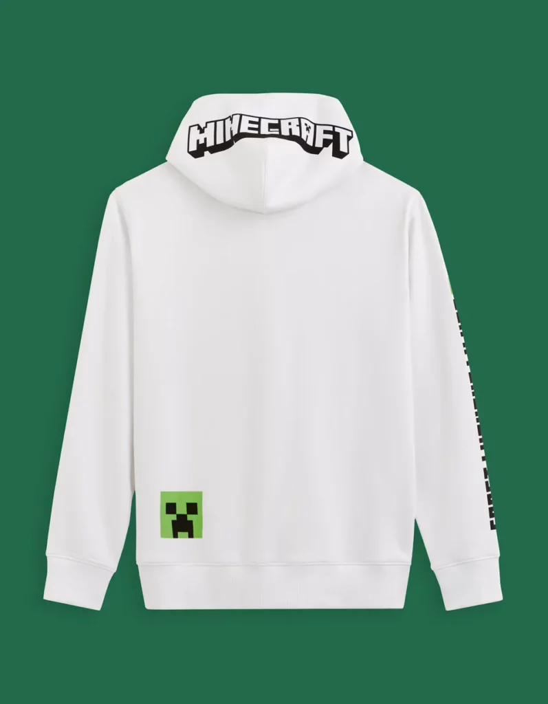 Minecraft Sweat Blanc Recto Minecraft Sweat Blanc Recto