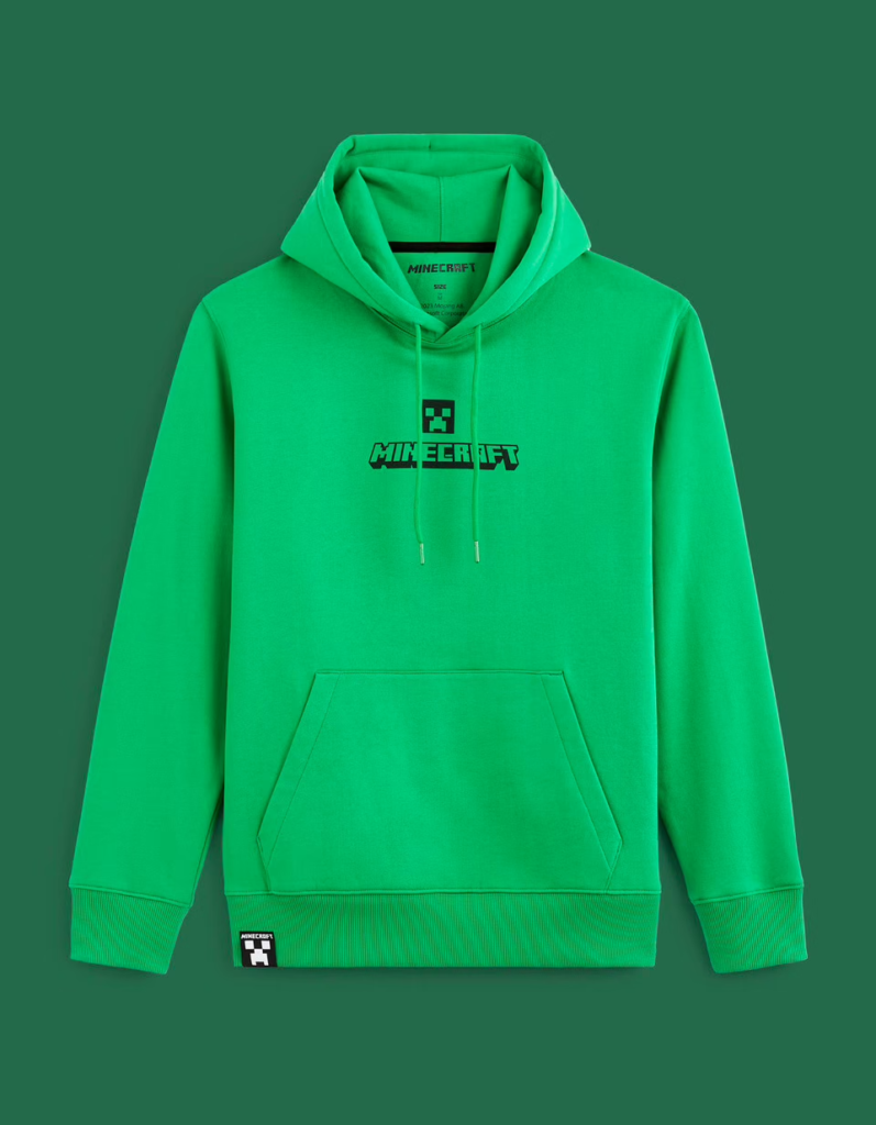 Minecraft Sweat Blanc Vert Face Minecraft Sweat Blanc Vert Face