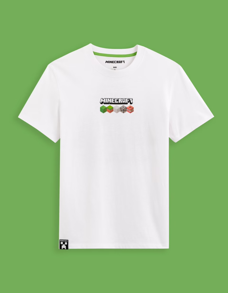Minecraft T Shirt Blanc Blanc 1123824 1 Product 797x1024, Quatregeek