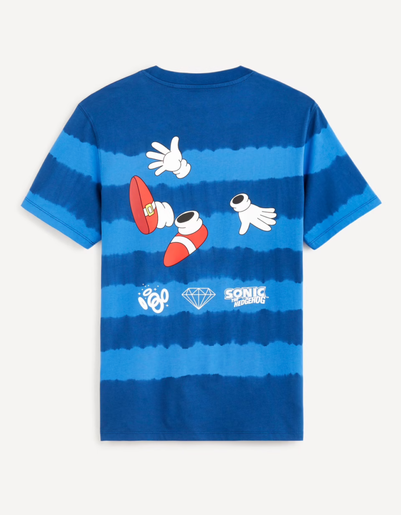Sonic T shirt Bleu Recto Sonic T shirt Bleu Recto