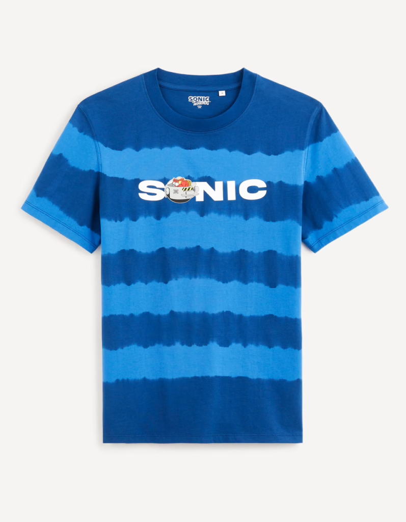 Sonic T shirt Bleu Face Sonic T shirt Bleu Face