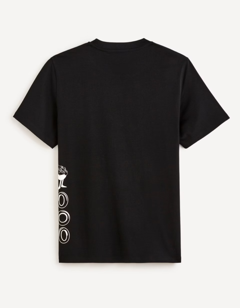 Sonic T shirt Noir Recto Sonic T shirt Noir Recto