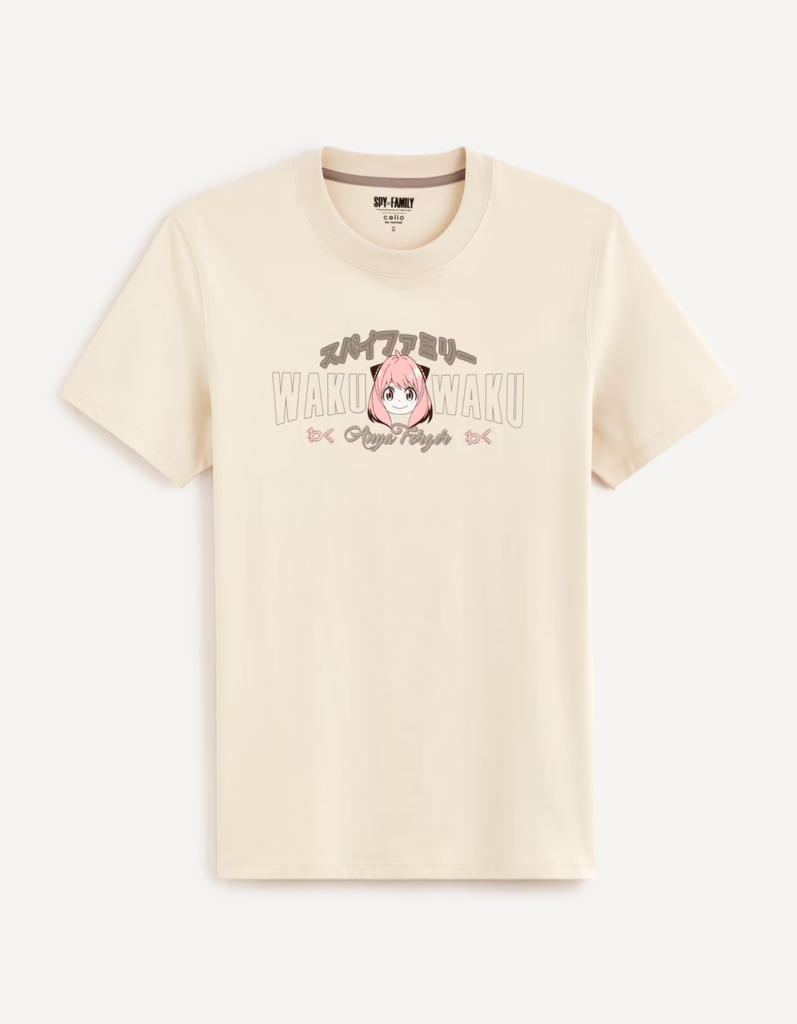 Spy X Family T shirt Beige Face Spy X Family T shirt Beige Face