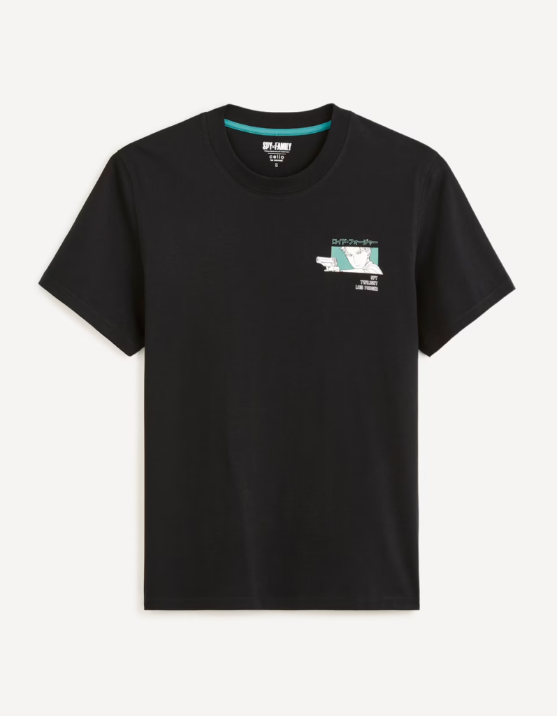 Spy X Family T shirt Noir Face Spy X Family T shirt Noir Face