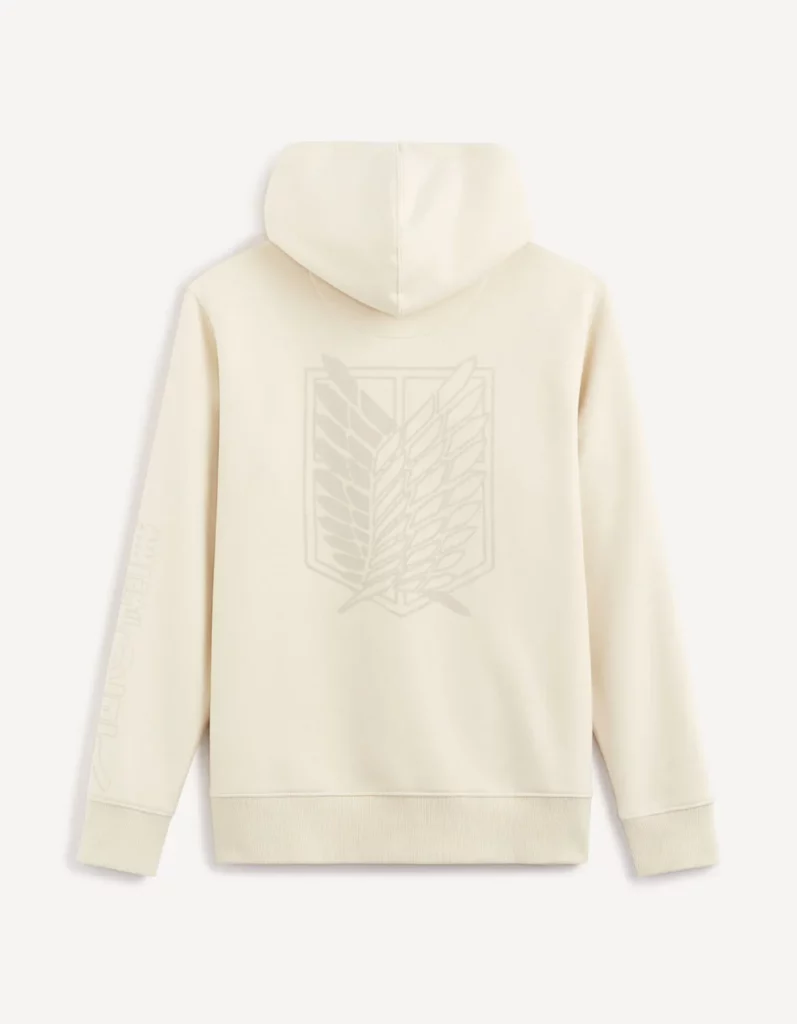 L'Attaque des Titans sweat Capuche Offwhite Recto L'Attaque des Titans sweat Capuche Offwhite Recto