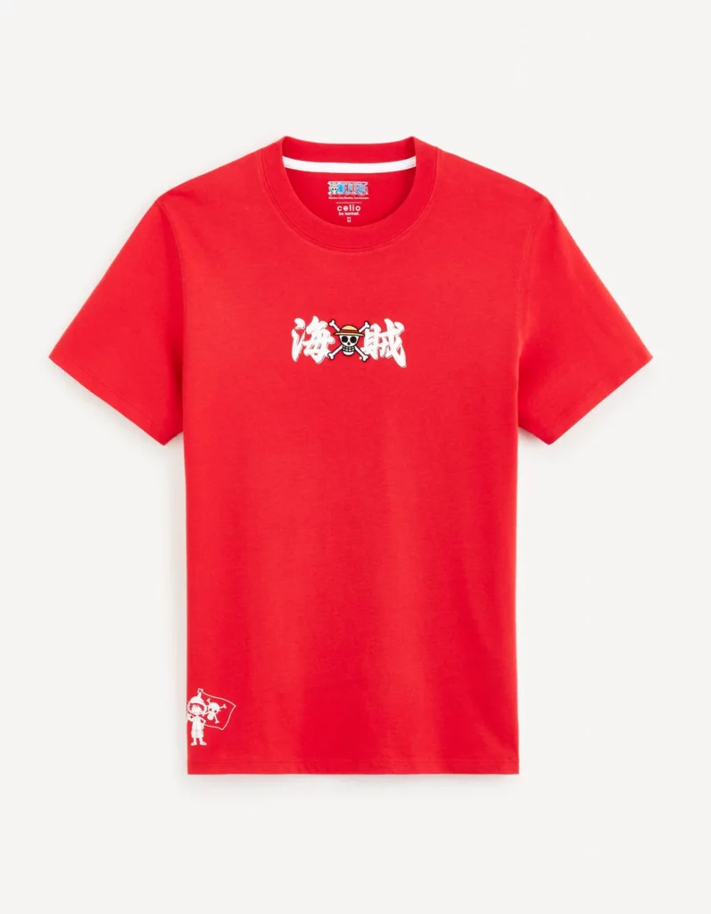 One Piece - T-shirt Rouge Face One Piece - T-shirt Rouge Face