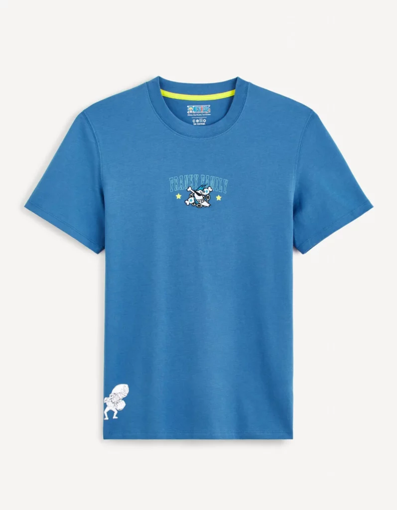 One Piece - T-shirt bleu Face One Piece - T-shirt bleu Face